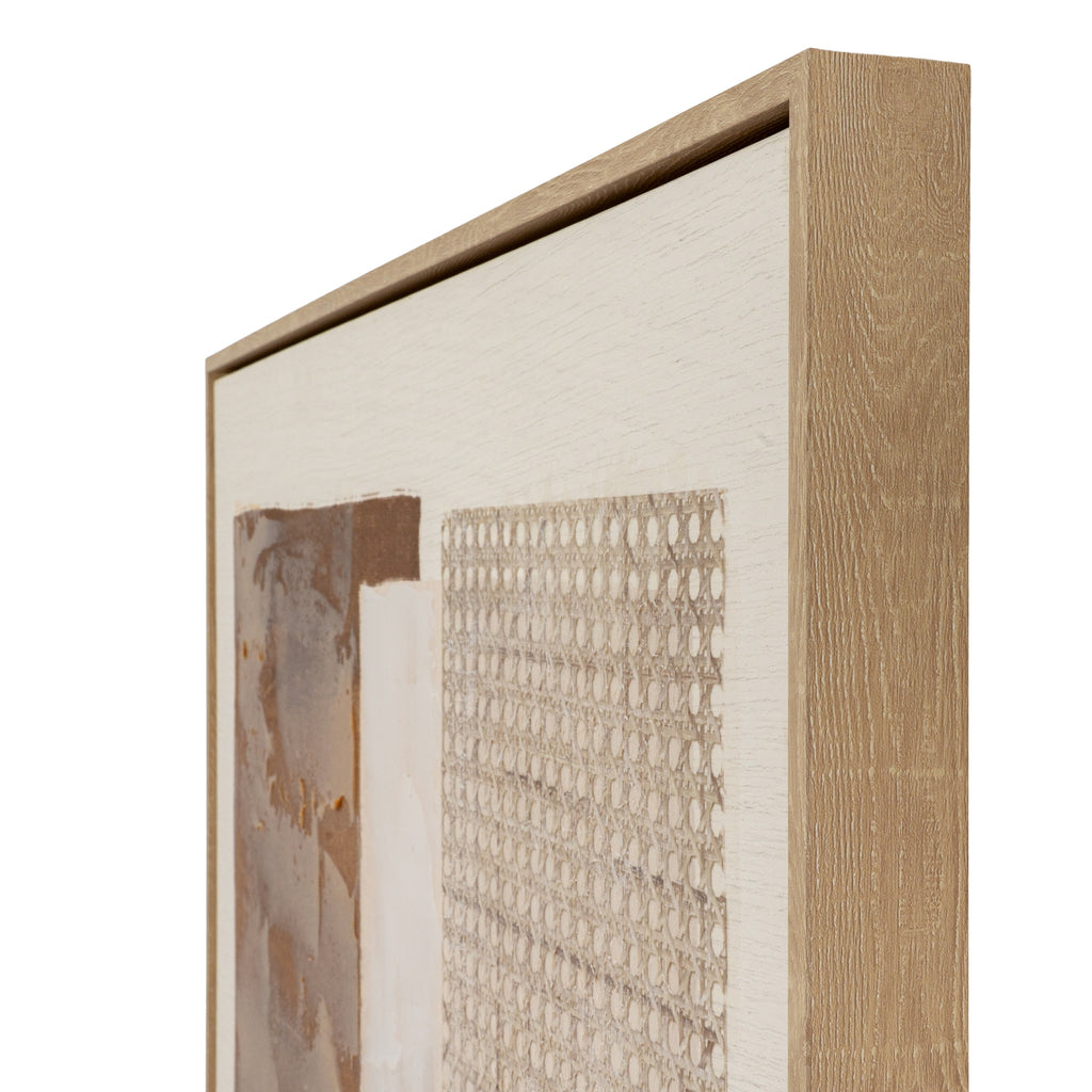 Sedora hand painted framed canvas for warm neutral interiors