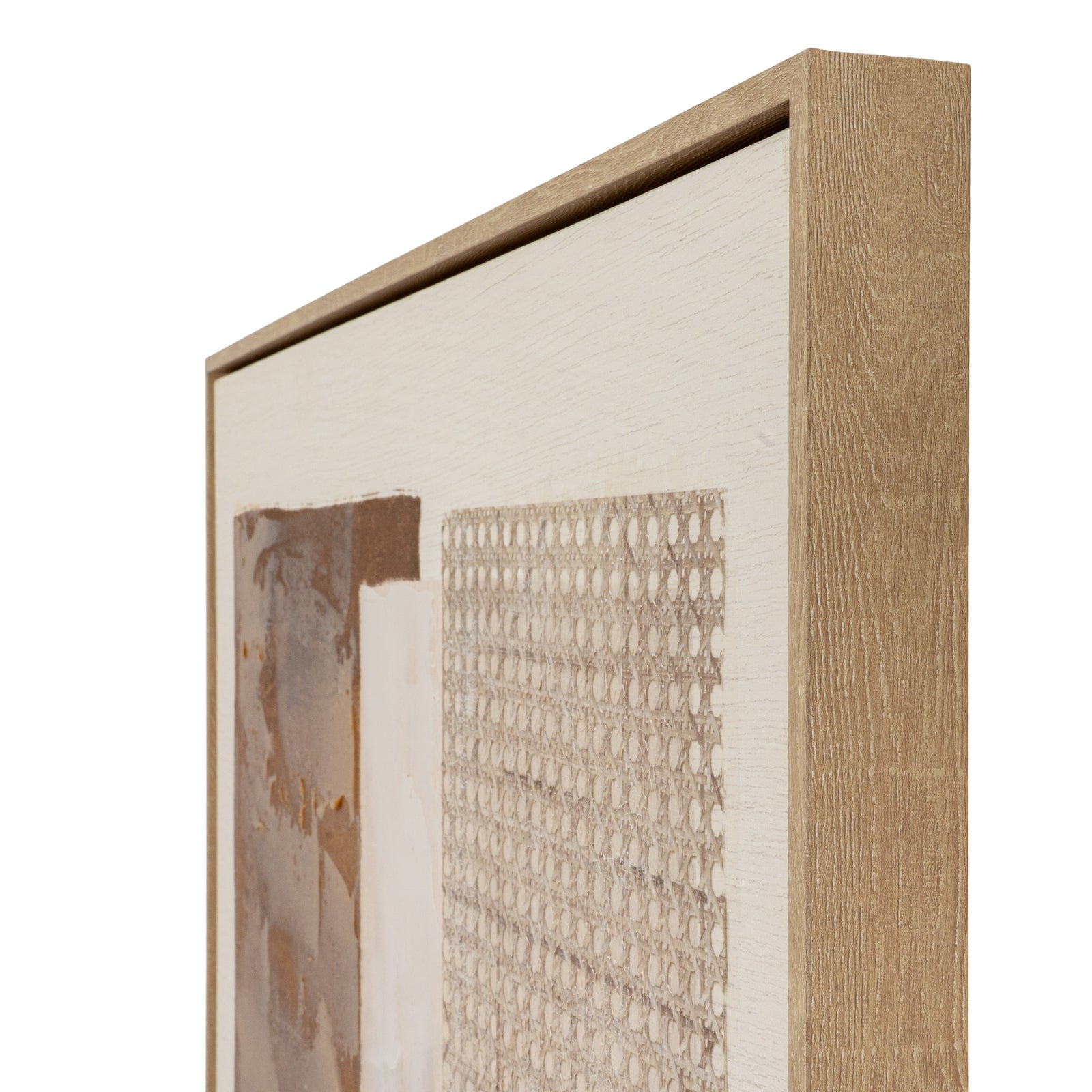 Sedora hand painted framed canvas for warm neutral interiors