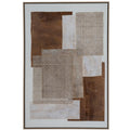 Sedora hand painted framed canvas for warm neutral interiors