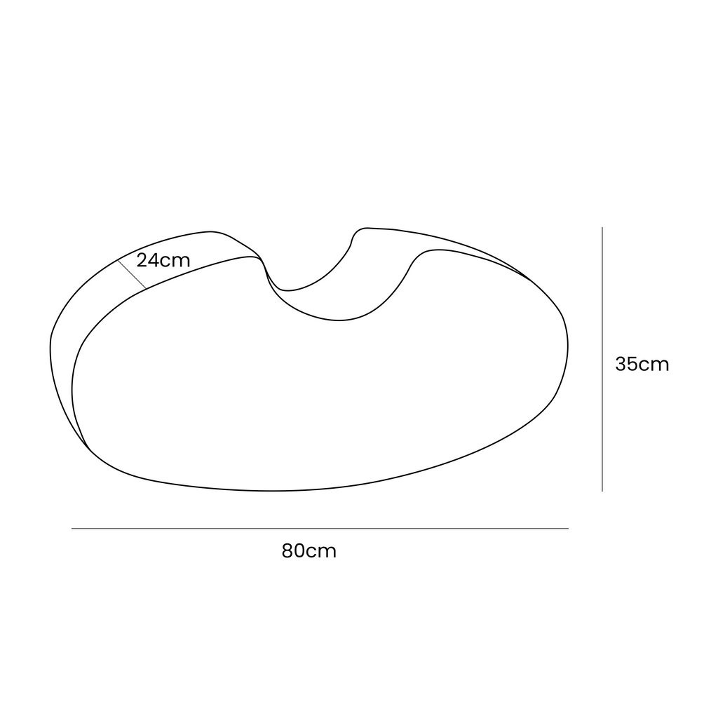 Eversby Edit — Bean Shape Foam Play Module — White Bouclé