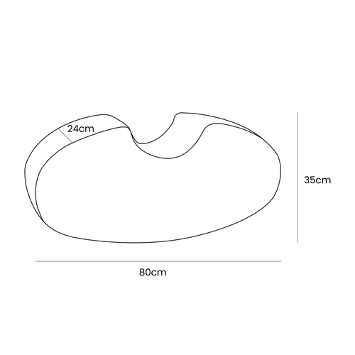 Eversby Edit — Bean Shape Foam Play Module — Ecru Velvet