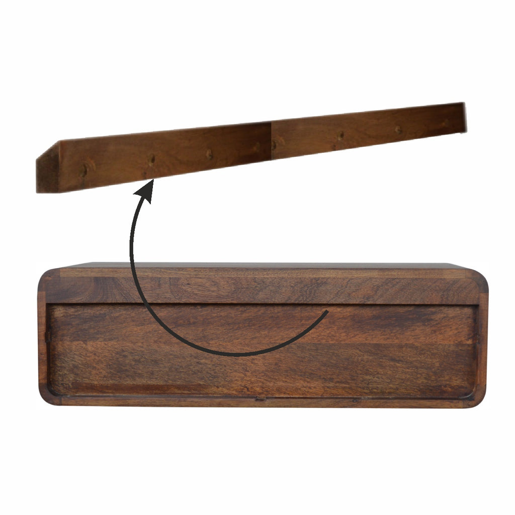 Floating Chestnut Open Console product view 9 by Eversby Home