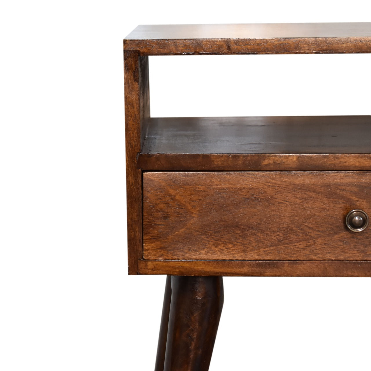 Modern Chestnut Solid Wood Bedside Table product view 4 by Eversby Home