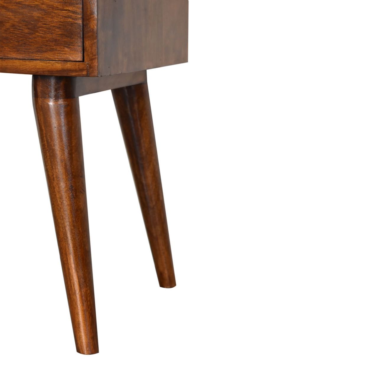 Modern Chestnut Solid Wood Bedside Table product view 7 by Eversby Home