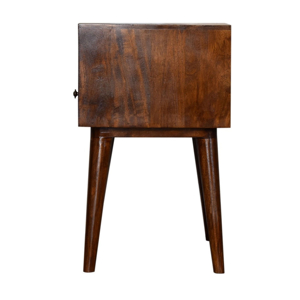 Modern Chestnut Solid Wood Bedside Table product view 8 by Eversby Home