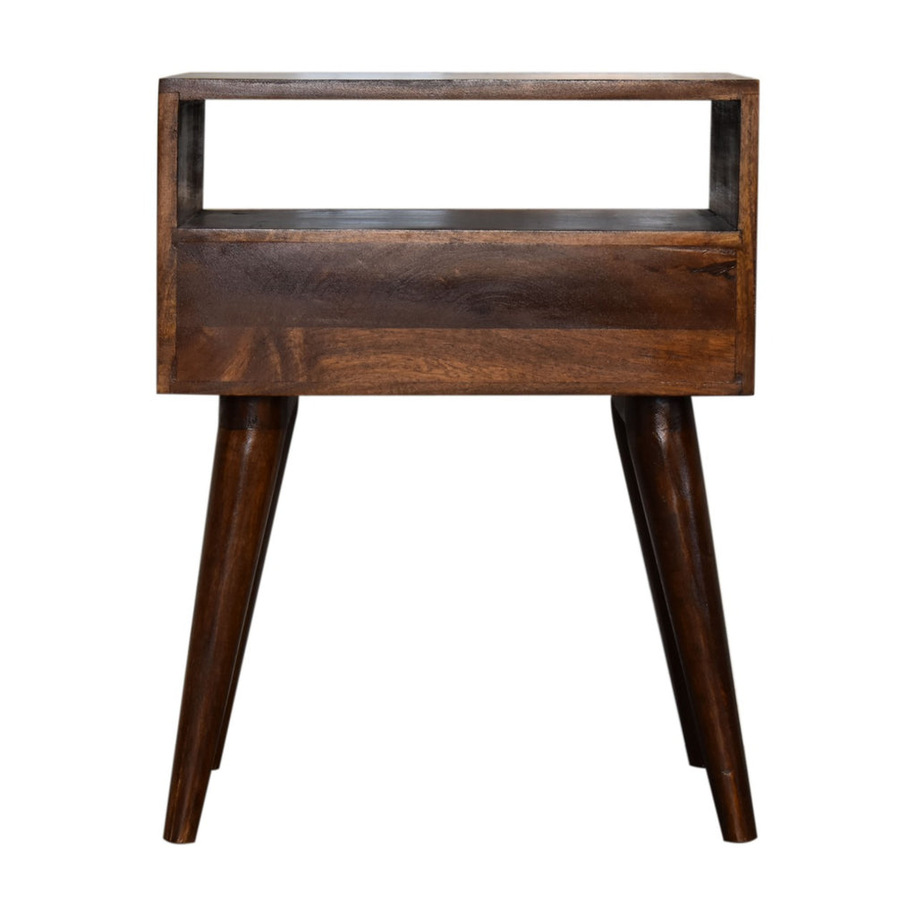 Modern Chestnut Solid Wood Bedside Table product view 9 by Eversby Home