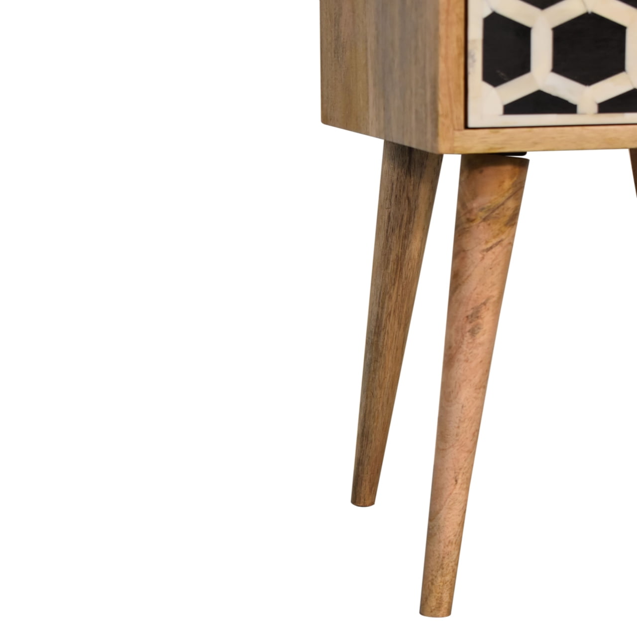Mini Bone Inlay Two-Drawer Bedside Table product view 7 by Eversby Home