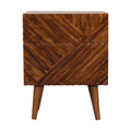 Lille Two-Drawer Chestnut Bedside Table product view 1 by Eversby Home