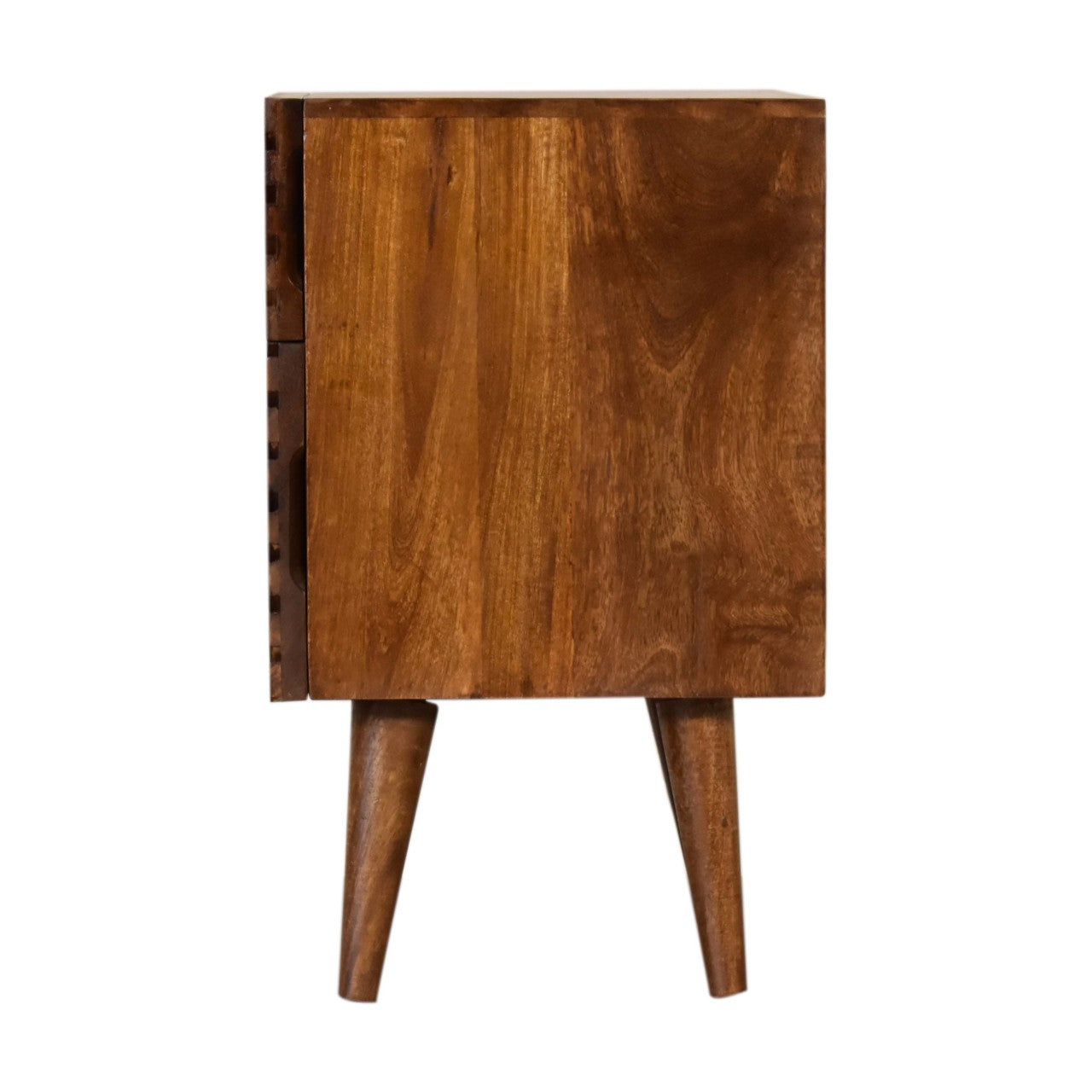 Lille Two-Drawer Chestnut Bedside Table product view 8 by Eversby Home