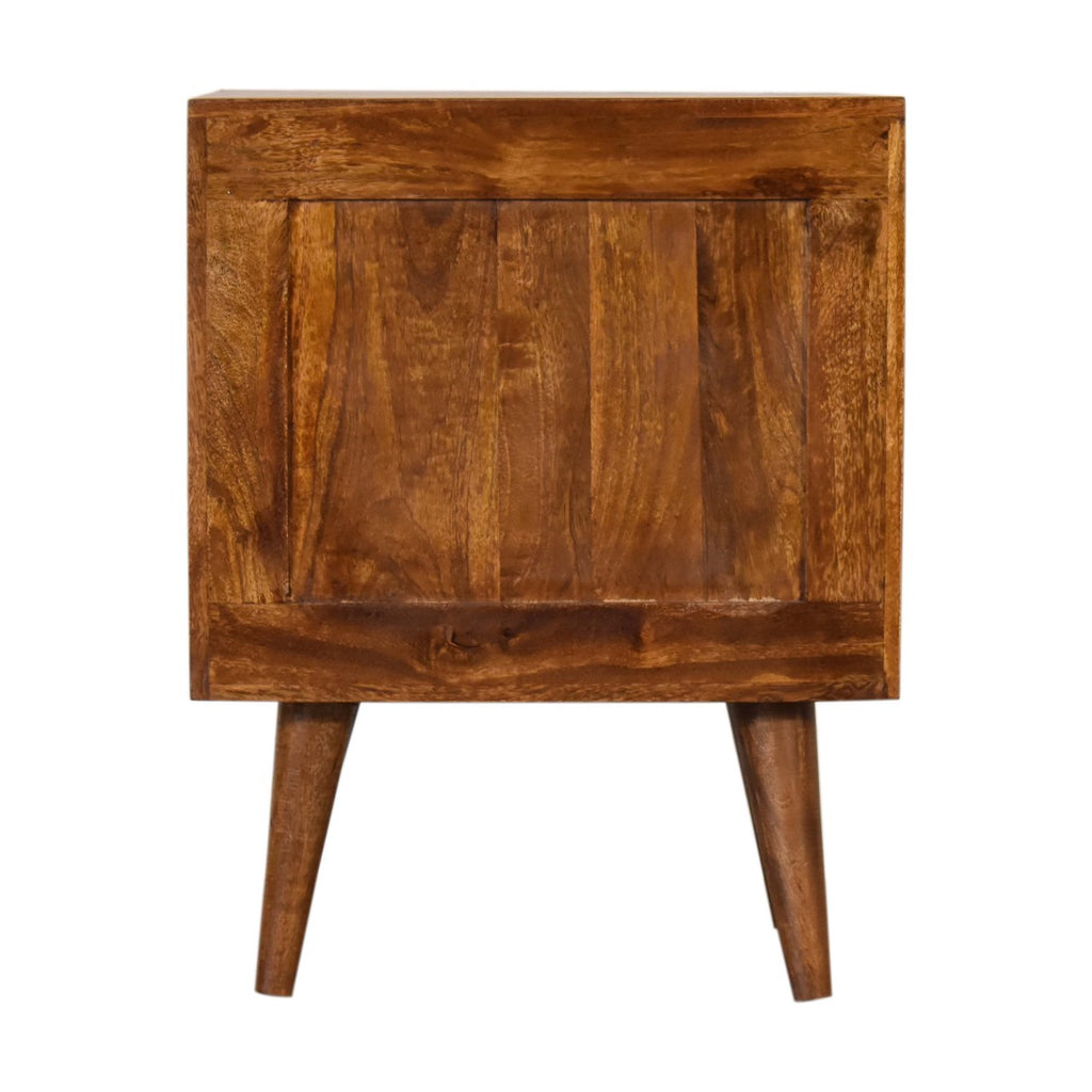 Lille Two-Drawer Chestnut Bedside Table product view 9 by Eversby Home