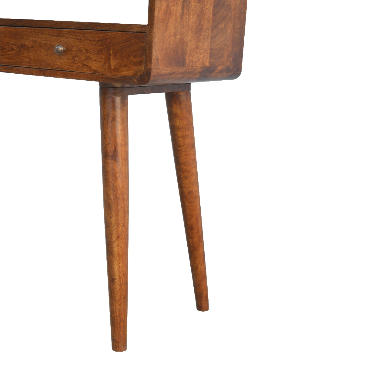 Curved Chestnut Console Table product view 7 by Eversby Home