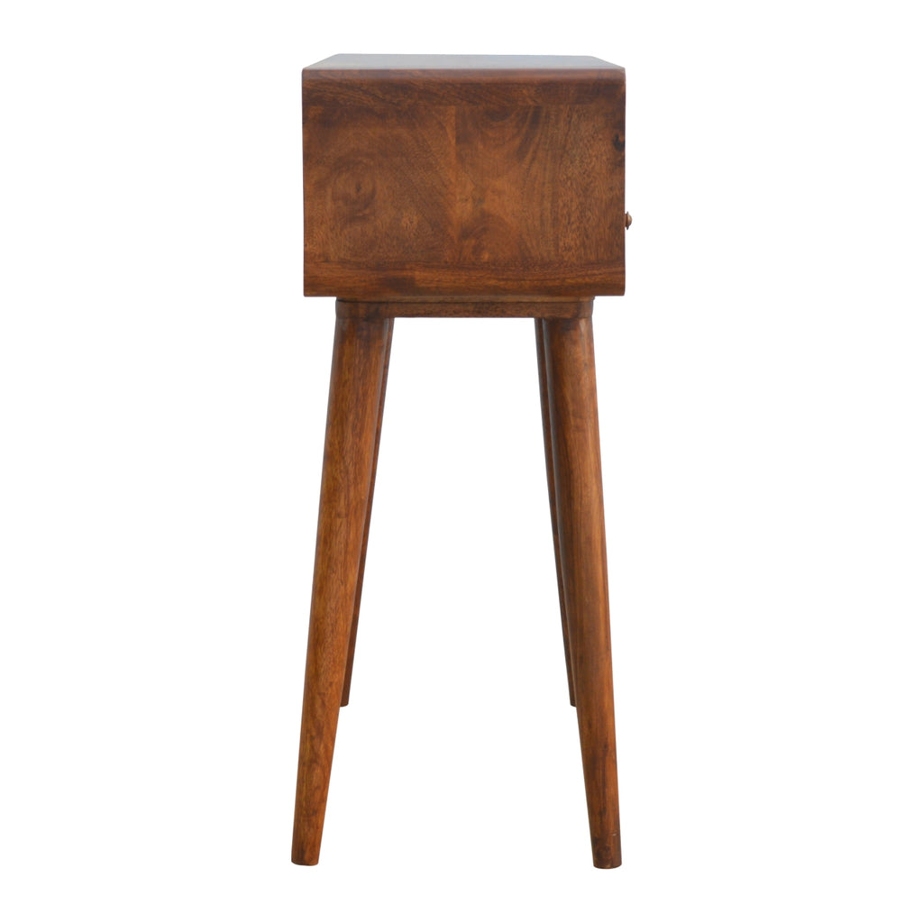 Curved Chestnut Console Table product view 8 by Eversby Home