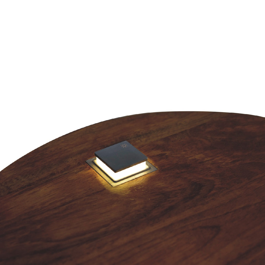 Single Chestnut Bedside Table product view 5 by Eversby Home