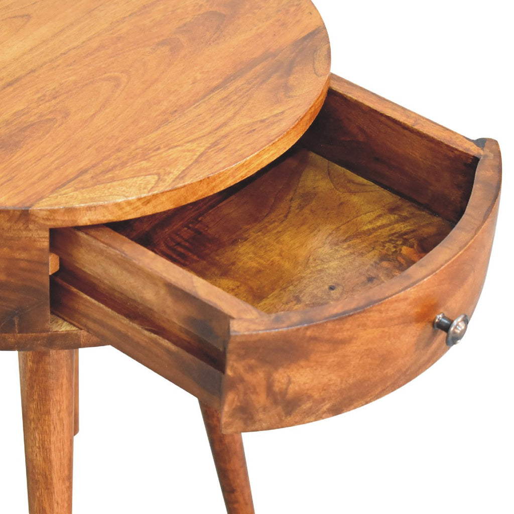 Single Chestnut Bedside Table product view 7 by Eversby Home