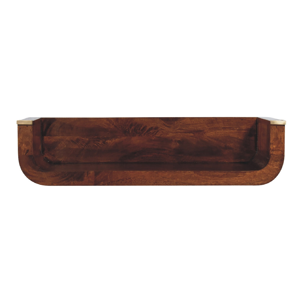 Indira Chestnut Floating Console product view 1 by Eversby Home