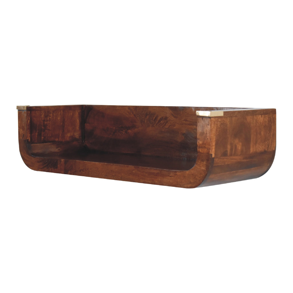 Indira Chestnut Floating Console product view 3 by Eversby Home