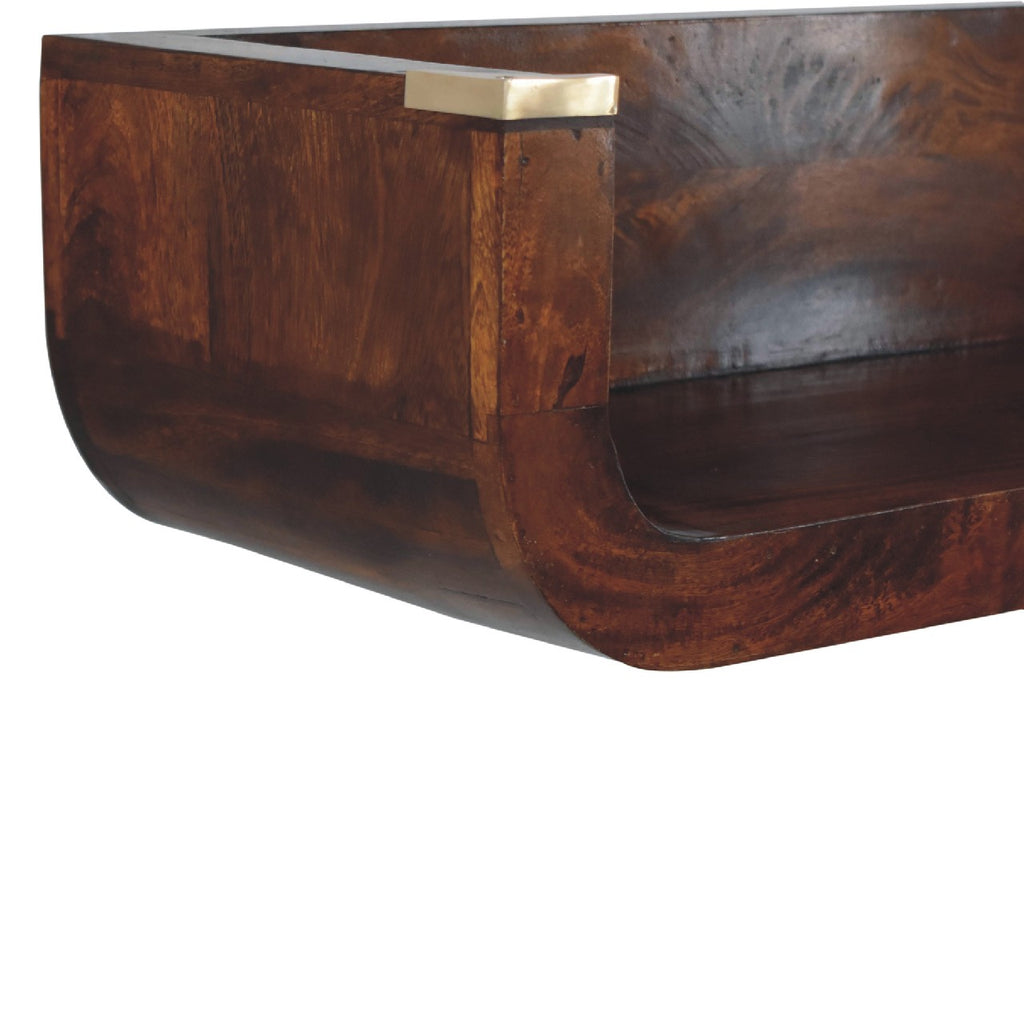 Indira Chestnut Floating Console product view 5 by Eversby Home