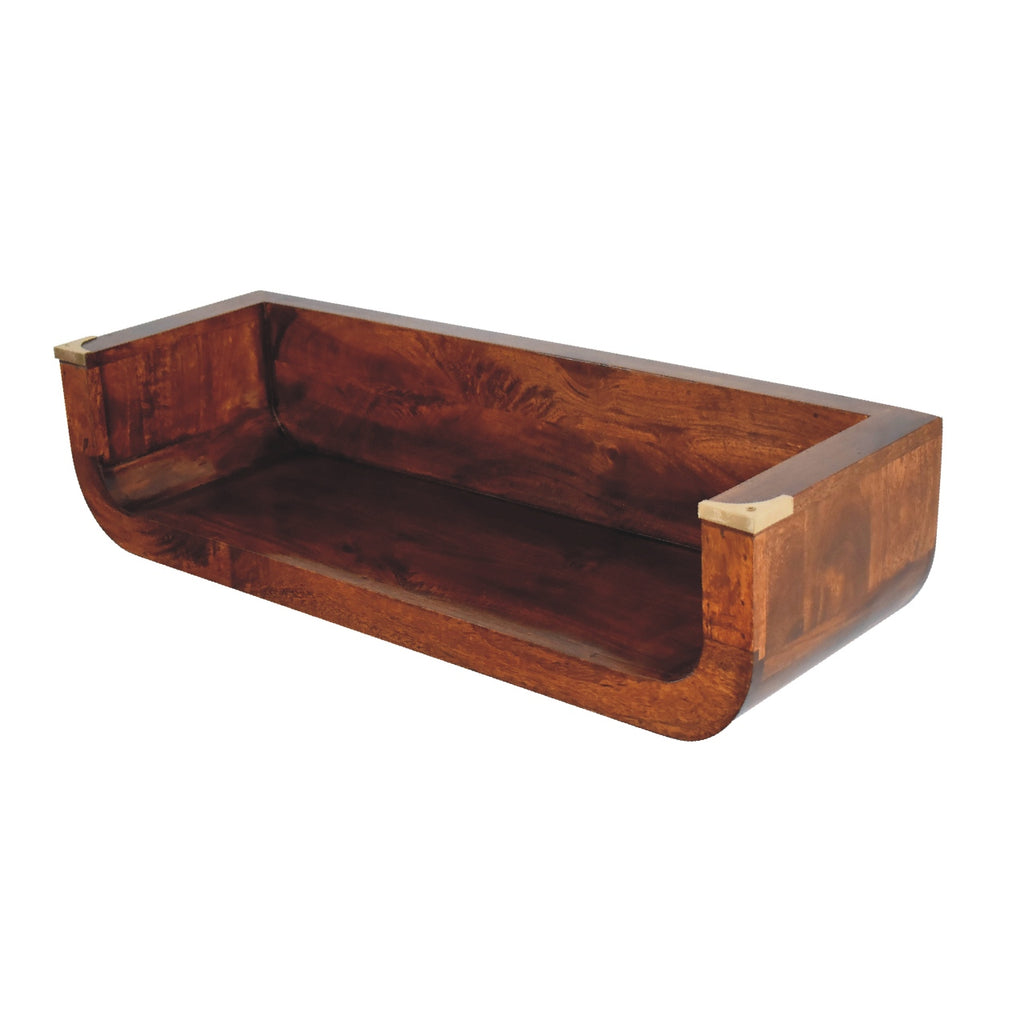 Indira Chestnut Floating Console product view 7 by Eversby Home