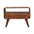 Mini Chestnut Curved Media Unit product view 1 by Eversby Home