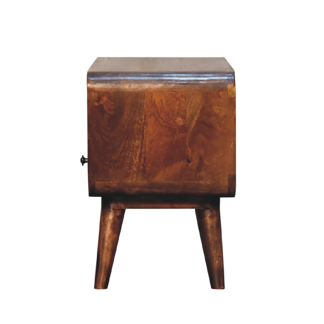 Mini Chestnut Curved Media Unit product view 8 by Eversby Home