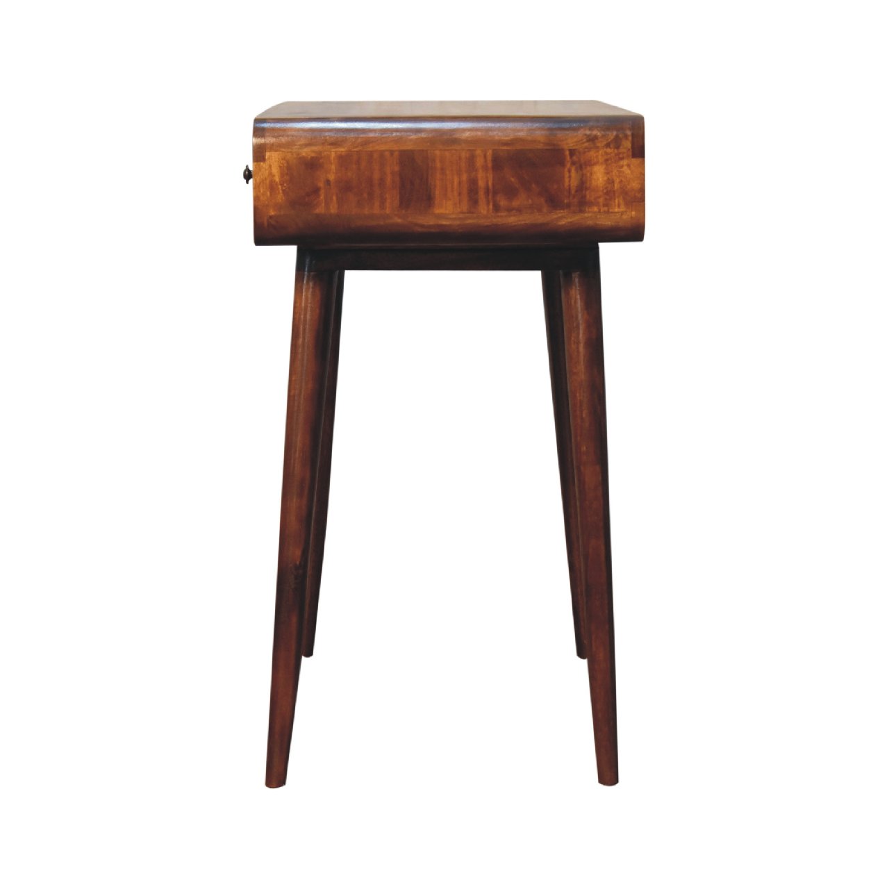 Curved Chestnut Writing Desk product view 8 by Eversby Home