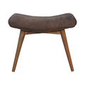 Mocha Faux Fur Curved Bench product view 1 by Eversby Home