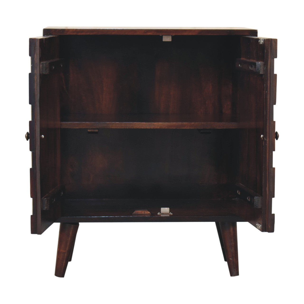 Mini Pineapple Carved Light Walnut Cabinet product view 6 by Eversby Home