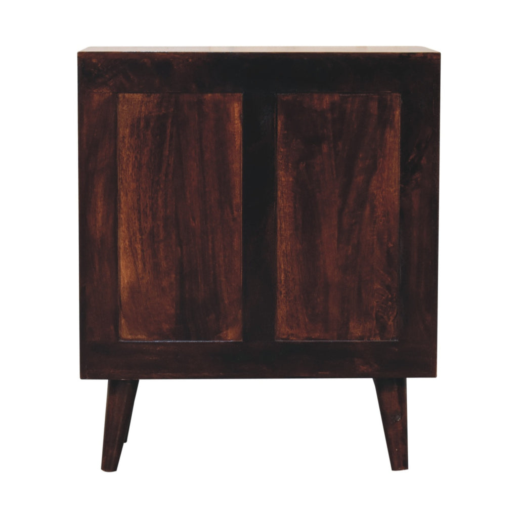 Mini Pineapple Carved Light Walnut Cabinet product view 9 by Eversby Home