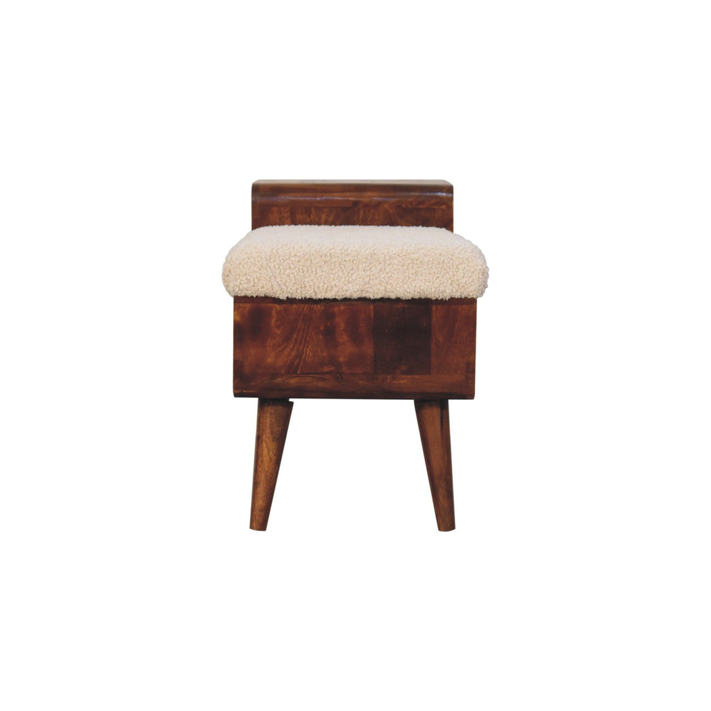 Boucle Chestnut Hallway Bench Table product view 8 by Eversby Home