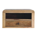 Chunky Warm Oak Floating Bedside Table product view 1 by Eversby Home
