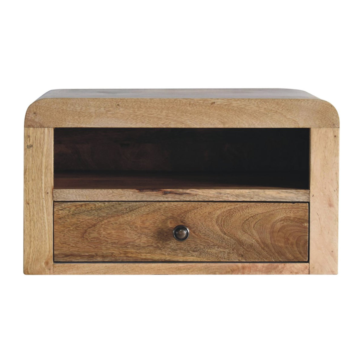 Chunky Warm Oak Floating Bedside Table