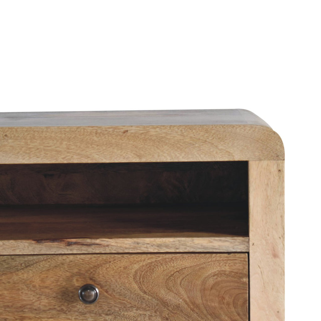Chunky Warm Oak Floating Bedside Table product view 4 by Eversby Home