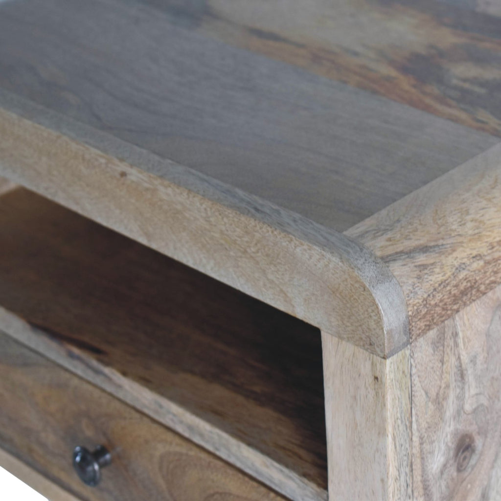 Chunky Warm Oak Floating Bedside Table product view 5 by Eversby Home