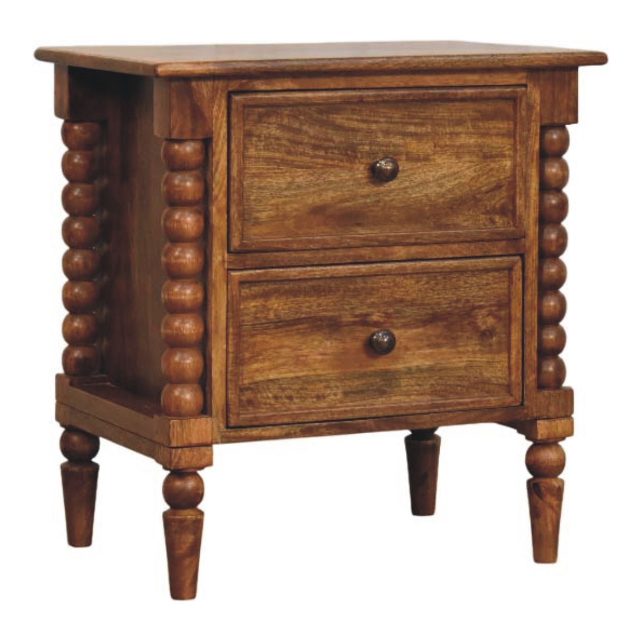 Harper Spindle Bedside Table product view 2 by Eversby Home