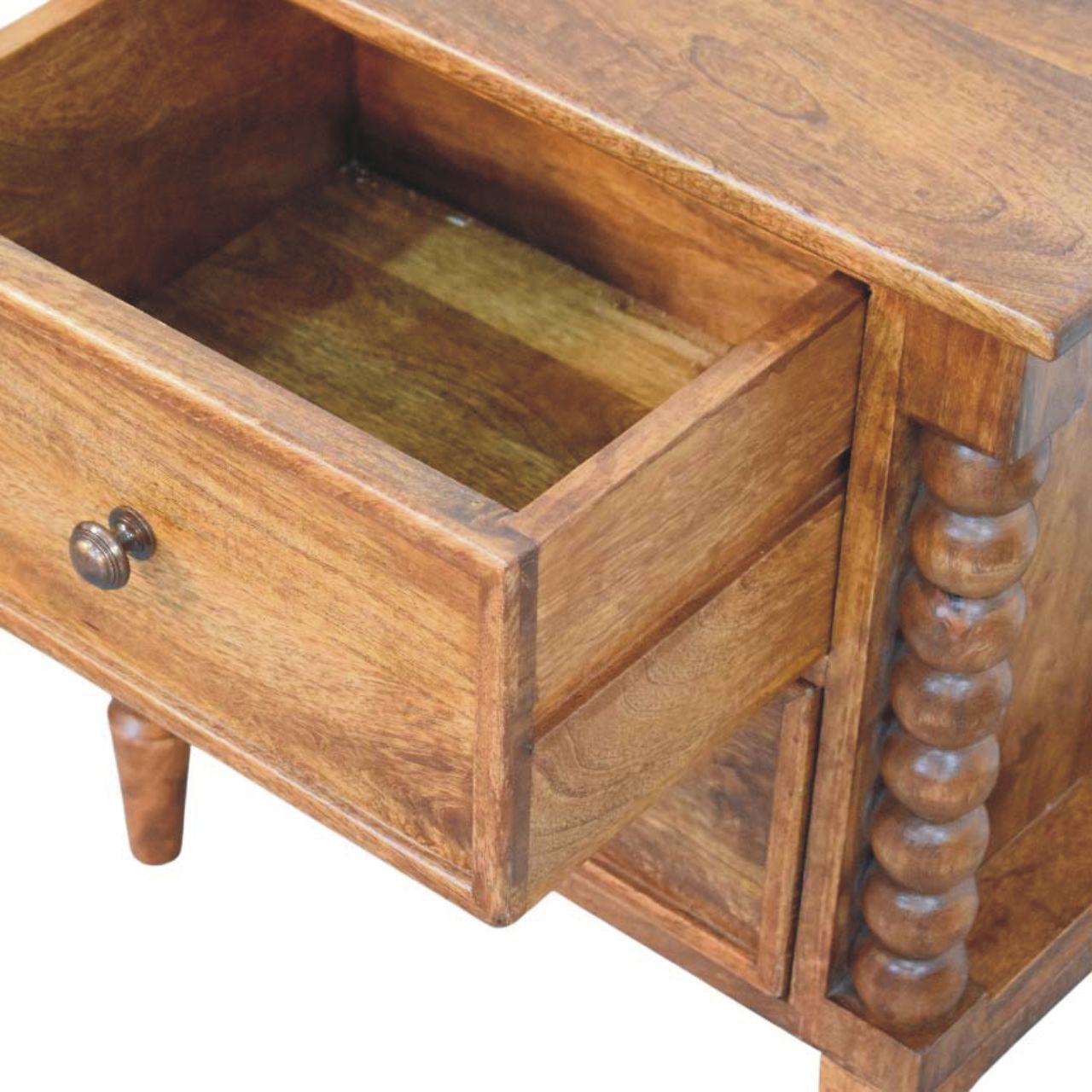 Harper Spindle Bedside Table product view 4 by Eversby Home