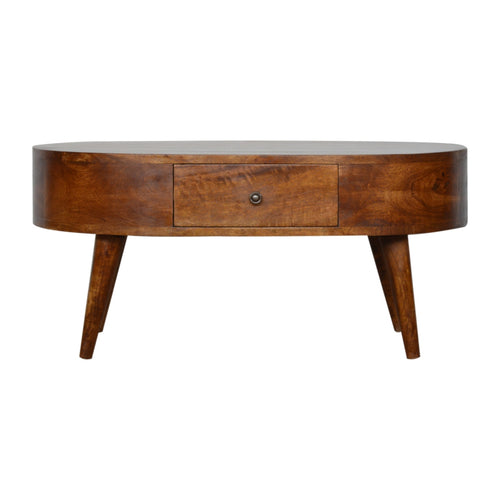 Chestnut Rounded Coffee Table product view 1 by Eversby Home