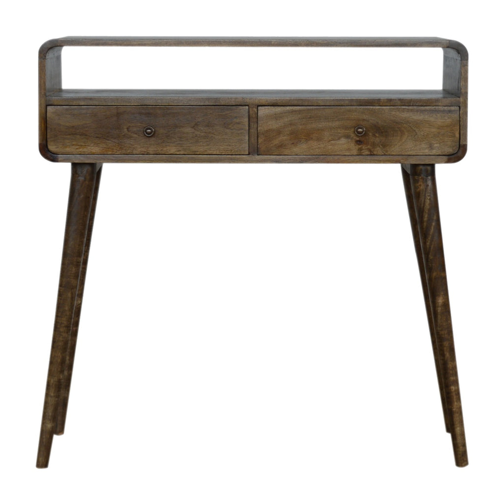Curved Greywash Console Table product view 1 by Eversby Home