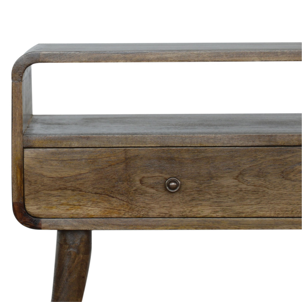 Curved Greywash Console Table product view 4 by Eversby Home