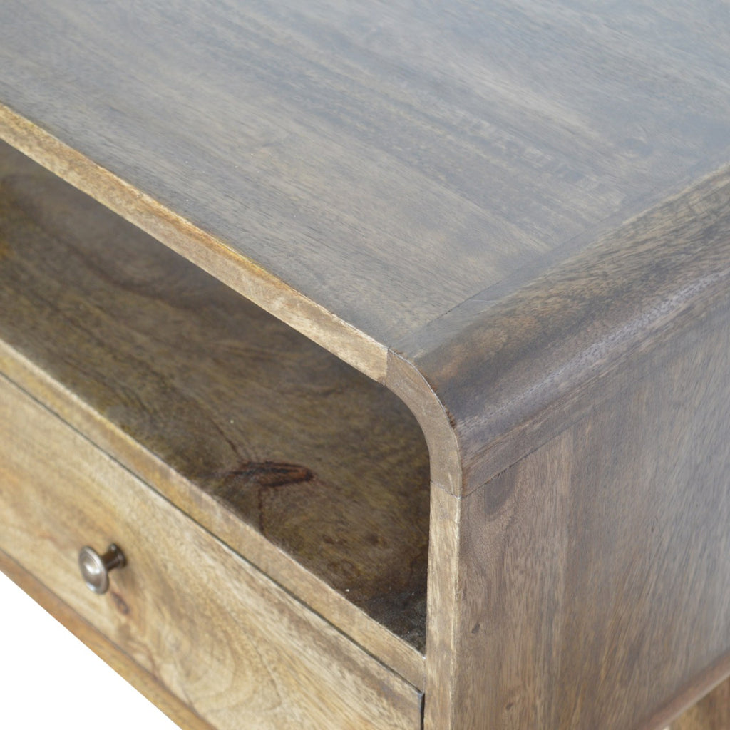 Curved Greywash Console Table product view 5 by Eversby Home