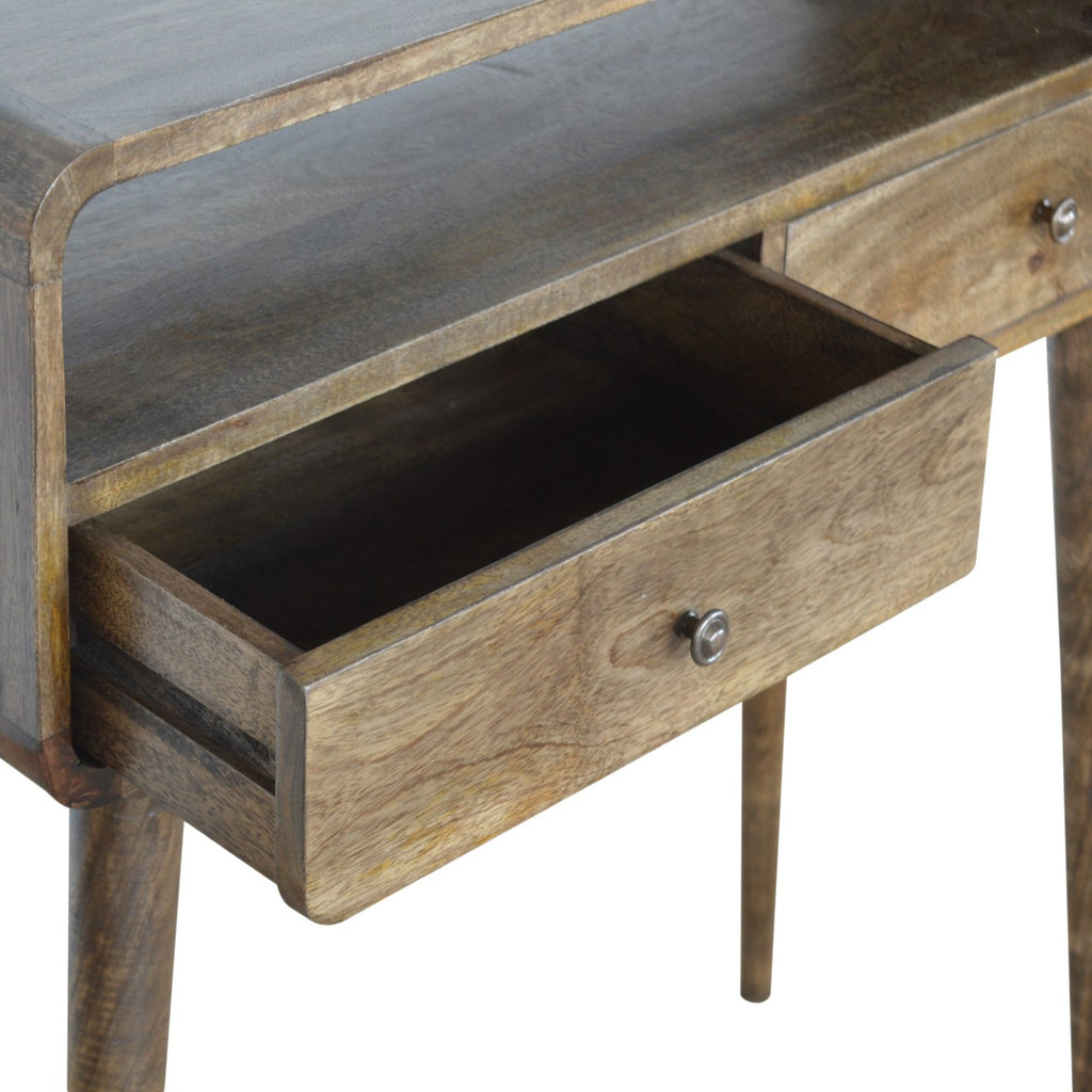 Curved Greywash Console Table product view 6 by Eversby Home