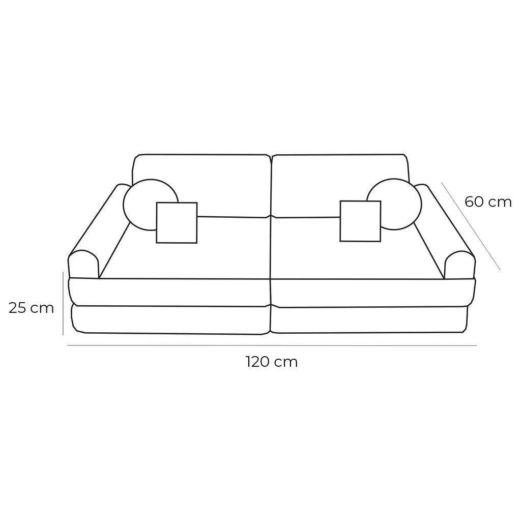 Eversby Edit — Corduroy Modular Play Sofa — Taupe, Medium