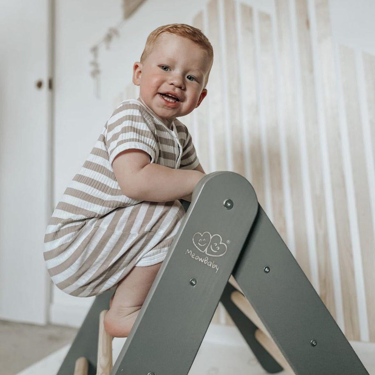 Eversby Edit — Climbing Triangle & Slide Board — Grey
