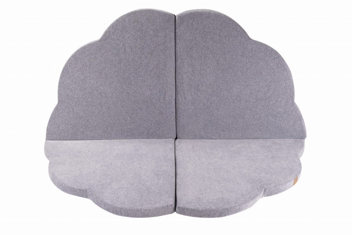 Eversby Edit — Folding Cloud Play Mat — Light Grey Velvet