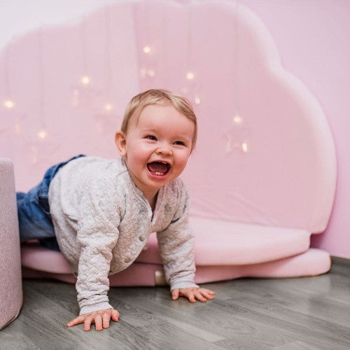 Eversby Edit — Folding Cloud Play Mat — Pink Velvet