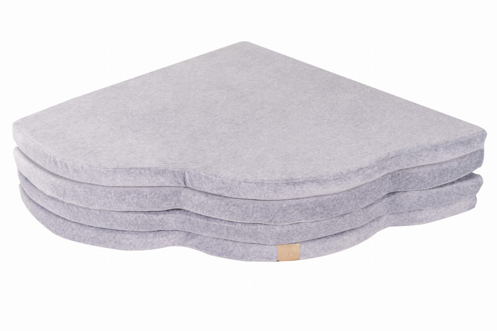 Eversby Edit — Folding Cloud Play Mat — Light Grey Velvet