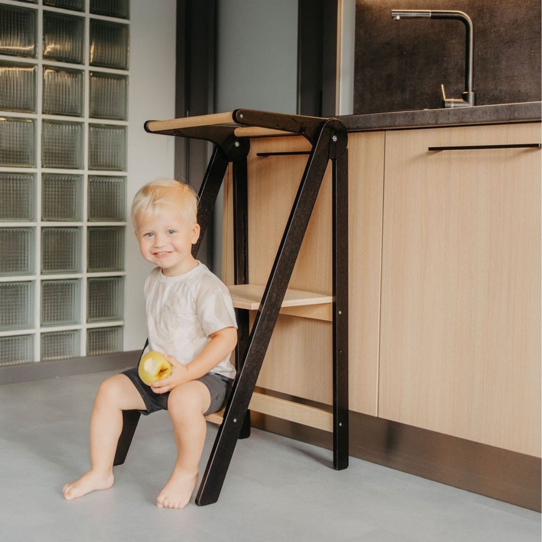 Eversby Edit — Foldable Kitchen Tower with Removable Rail