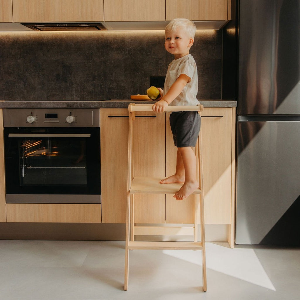 Eversby Edit — Foldable Kitchen Tower with Removable Rail