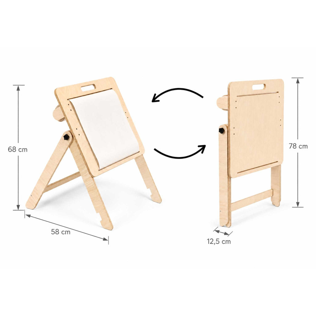 Eversby Edit — 2-in-1 Drawing Table & Easel with Paper Roll