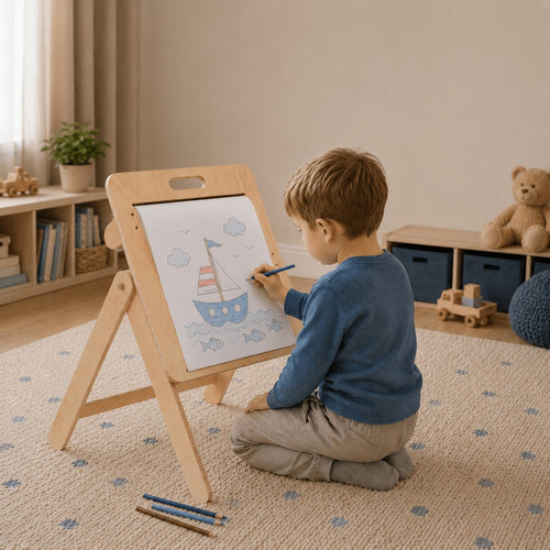 Eversby Edit — 2-in-1 Drawing Table & Easel with Paper Roll