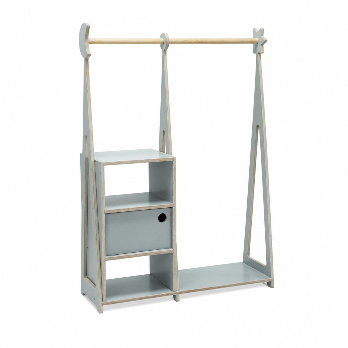 Eversby Edit — Montessori Wardrobe with Storage — Grey